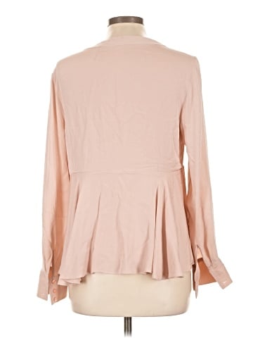 Milly Long Sleeve Silk Top (view 2)