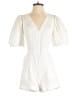 Express 100% Cotton White Romper Size S - photo 1
