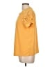 Cable & Gauge Yellow Short Sleeve Blouse Size L - photo 5