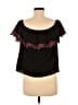 Charming Charlie Black Short Sleeve Top Size M - photo 2