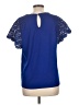 Cable & Gauge Blue Short Sleeve Blouse Size L - photo 2