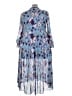 Unbranded 100% Polyester Print Blue Casual Dress Size 3X - photo 2