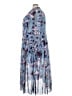 Unbranded 100% Polyester Print Blue Casual Dress Size 3X - photo 5