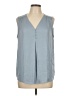 Hilary Radley 100% Polyester Gray Sleeveless Blouse Size L - photo 1