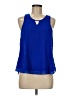 E&M Collection 100% Polyester Blue Sleeveless Blouse Size M - photo 1