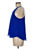 E&M Collection 100% Polyester Blue Sleeveless Blouse Size M - photo 5