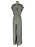 Ces Femme 100% Polyester Solid Green Jumpsuit Size L - photo 2