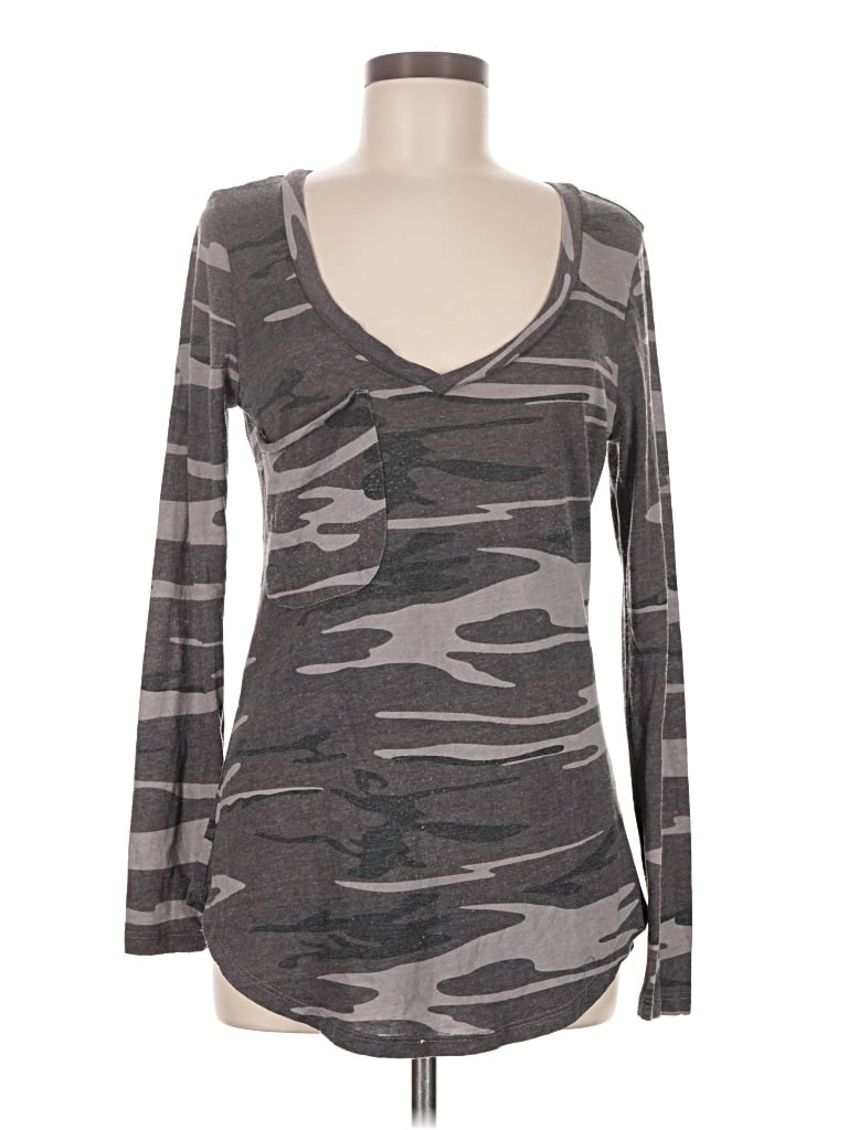 Pre-owned Z Supply Long Sleeve T-shirt In Gray