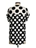 Chico's Polka Dots Black Short Sleeve Blouse Size S - photo 2