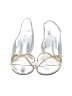 Schutz 100% Leather White Silver Sandals Size 7 1/2 - photo 2