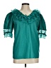Assorted Brands Teal 3/4 Sleeve Blouse Size M - photo 1