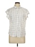 dip 100% Cotton Ivory Short Sleeve Button-Down Shirt Size L - photo 1