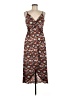 Bar III 100% Polyester Floral Brown Casual Dress Size M - photo 1