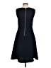 Talbots 100% Polyester Solid Black Casual Dress Size 6 - photo 2