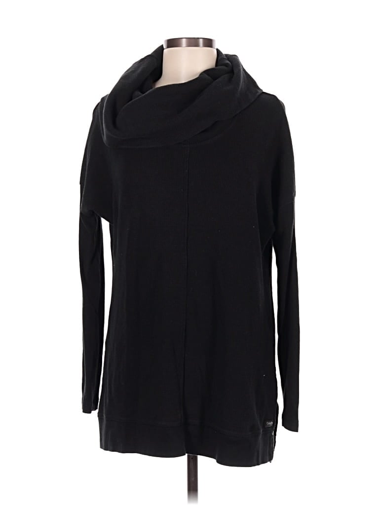 Pre-owned Calvin Klein Performance Turtleneck Sweater In Black