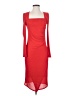 Laundry by Shelli Segal 100% Polyester Solid Red Cocktail Dress Size 4 - photo 1