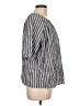 Old Navy Stripes Gray Short Sleeve Blouse Size L - photo 4