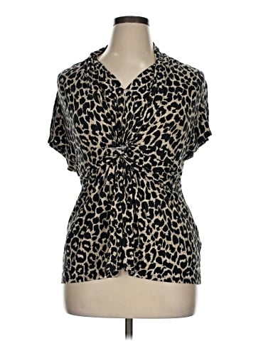 Perry Ellis Short Sleeve Blouse (view 1)