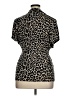 Perry Ellis Animal Print Brown Short Sleeve Blouse Size XL - photo 2