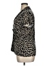 Perry Ellis Animal Print Brown Short Sleeve Blouse Size XL - photo 5