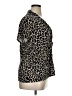 Perry Ellis Animal Print Brown Short Sleeve Blouse Size XL - photo 4