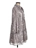 Maeve 100% Polyester Metallic Silver Casual Dress Size M (petite) - photo 4