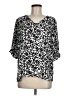 Well Worn 100% Recycled Polyester Silver 3/4 Sleeve Blouse Size M - photo 1