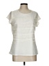 The Limited Outlet 100% Polyester Ivory Short Sleeve Top Size L - photo 1