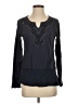 RXB 100% Cotton Black Long Sleeve Blouse Size S - photo 1