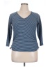Chaps 100% Cotton Blue 3/4 Sleeve T-Shirt Size XL - photo 1