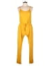 Ambiance Solid Yellow Jumpsuit Size M - photo 1