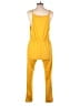 Ambiance Solid Yellow Jumpsuit Size M - photo 2