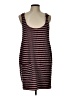 Multiblu Stripes Burgundy Casual Dress Size EU 42 / US 12 - photo 1