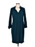 Just... Taylor 100% Polyester Solid Teal Casual Dress Size 6 - photo 1
