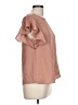 Haute Monde 100% Polyester Brown Short Sleeve Blouse Size L - photo 4