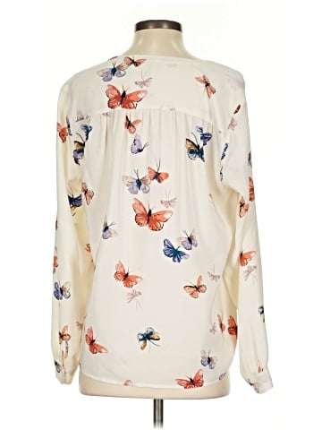 Joie Long Sleeve Silk Top (view 2)