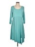 Chalet Solid Teal Casual Dress Size L - photo 1
