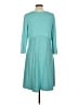 Chalet Solid Teal Casual Dress Size L - photo 2