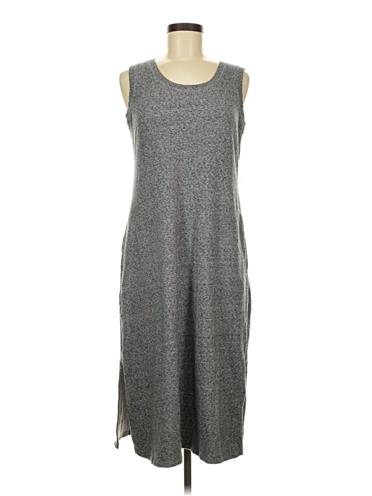 Pre-owned T By Talbots Casual Dress In Gray