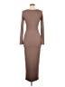 Shein Solid Brown Casual Dress Size 6 - photo 2