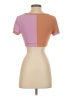 L Space Color Block Tan Short Sleeve Top Size S - photo 2