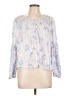 LoveShackFancy 100% Cotton Blue Long Sleeve Blouse Size L - photo 1