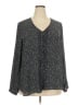 Torrid Gray Long Sleeve Blouse Size 2X Plus (2) - photo 1