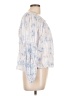 LoveShackFancy 100% Cotton Blue Long Sleeve Blouse Size L - photo 4