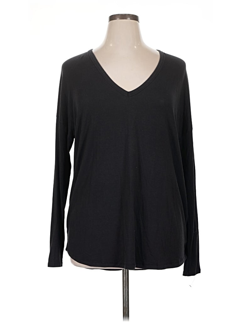 Pre-owned Athleta Long Sleeve T-shirt In Black