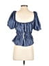 NSR 100% Polyester Blue Short Sleeve Blouse Size XS - photo 2