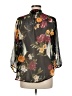 AGB Floral Black 3/4 Sleeve Blouse Size M - photo 2