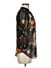 AGB Floral Black 3/4 Sleeve Blouse Size M - photo 4