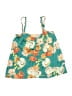 Garnet Hill Floral Teal Swimsuit Top Size 4 - photo 1