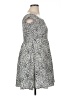 Simplee 100% Polyester Animal Print Gray Casual Dress Size XL - photo 4